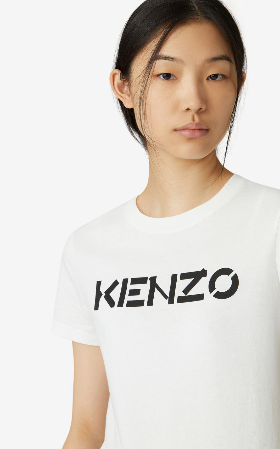 Kenzo Logo T-shirts Dame - Hvide DK-471493